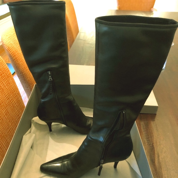 Prada Calzature Donna Nappa Stretch Boots-size 8.5 - Picture 4 of 5